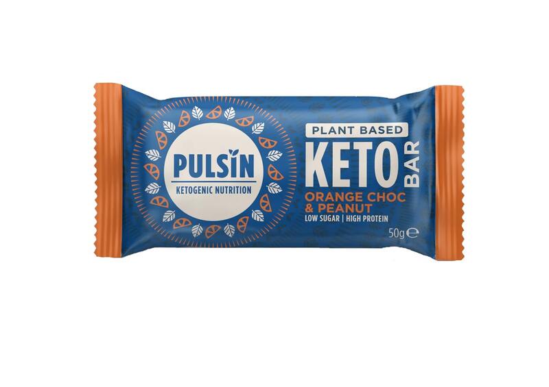 Pulsin Plant Based Keto Bar Orange Choc & Peanut 50g