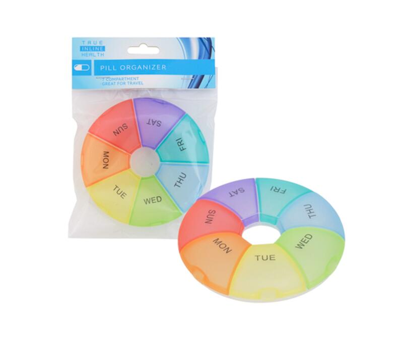 True Incline Health Pill Organizer Rainbow 7 Compartment
