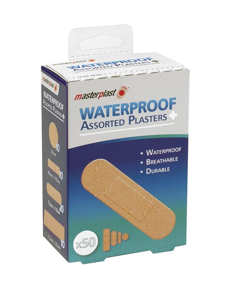 Masterplast Waterproof Plasters Assorted 50 pack