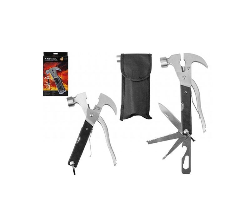 Man Cave Hammer Stainless Steel Multi Tool Set 18 in 1