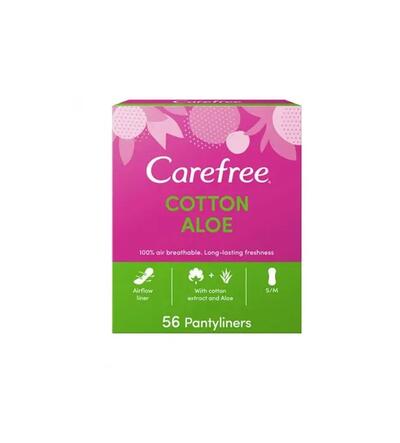Carefree Pantyliners Aloe Vera 56 count