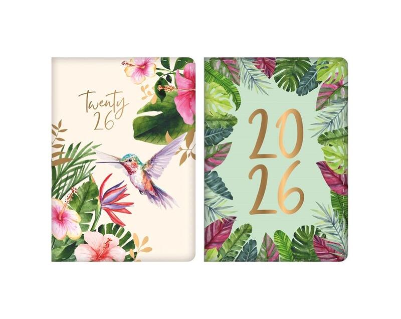Organiser Diary A6 DAP Tropical Step Index Assorted