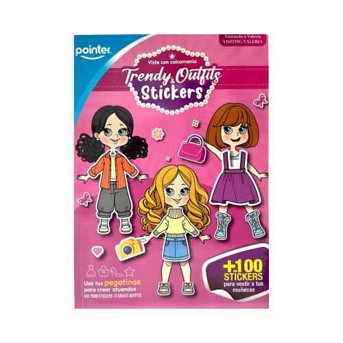 Trendy Outfits & Sticker Colouring Book