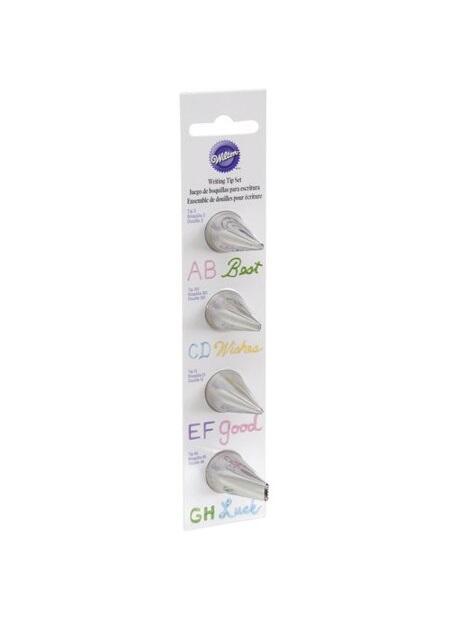 Wilton Writing Tip Icening Set Assorted 4ct