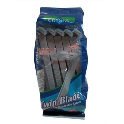 Crystal Twin Blade Disposable Razors 10 pack