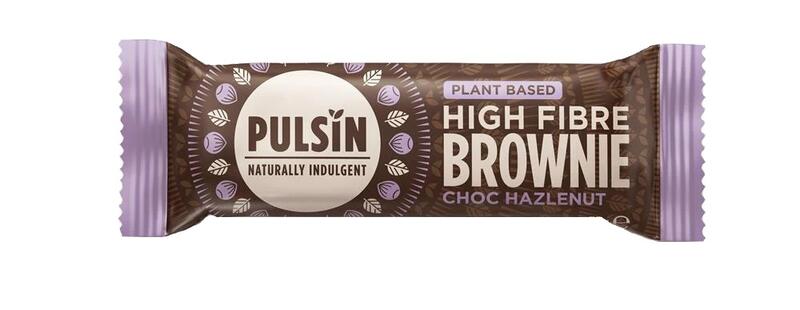 Pulsin Plant Based High Fibre Brownie Choc Hazlenut 35g