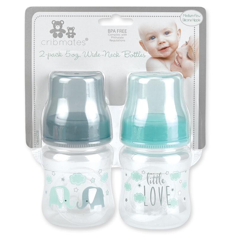 Cribmates Wide-Neck Bottles 5oz 2 pack