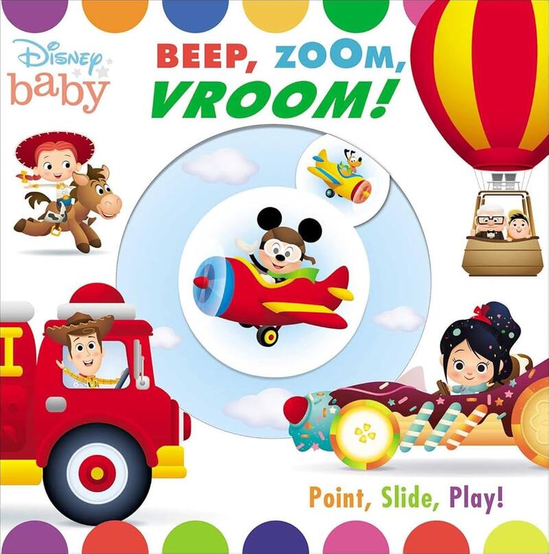 Disney Baby Beep Zoom Vroom Board Book 10pg