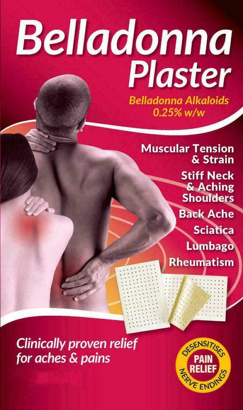 Belladonna Pain Relief  Plaster  12x9.5cm 2pk