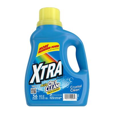 Xtra Plus Oxi Clean Stain Fighters Detergent Crystal Clean 56oz