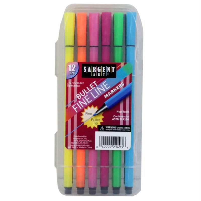 Sargent Art Bullet Fineline Markers 12ct