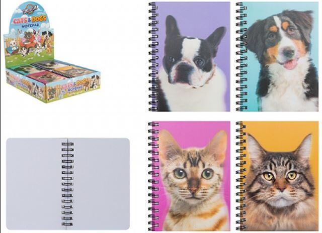 Lenticular Cats/Dog Notepad 9.3x 13.5cm Assorted