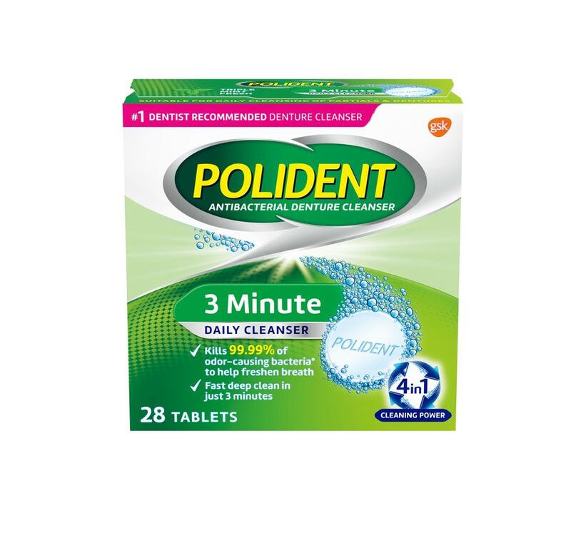 Polident Three Minute Denture Cleanser Tabs 28 count