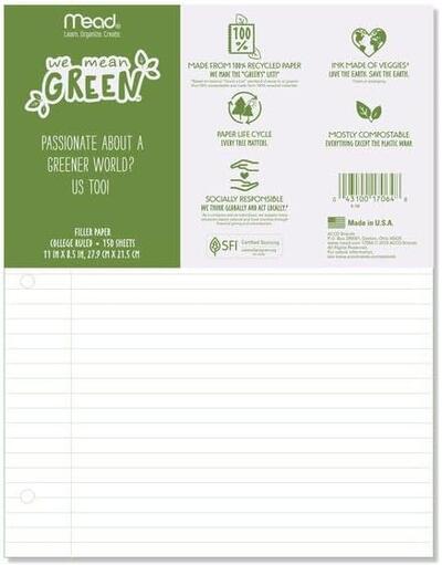 Mead Filler Paper 150shts