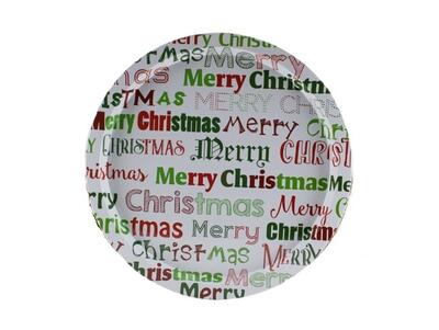 Merry Christmas Round Plate