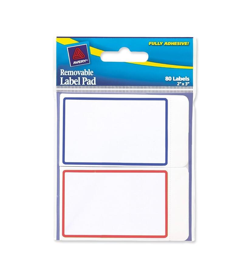Avery Adhesive Label White Pad 2