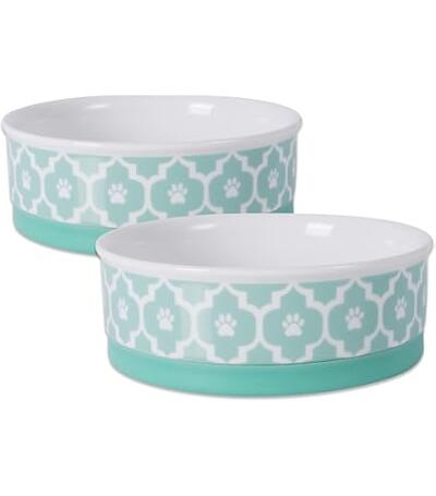 Bone Dry Ceramic Pet Collection Chevron Medium Teal