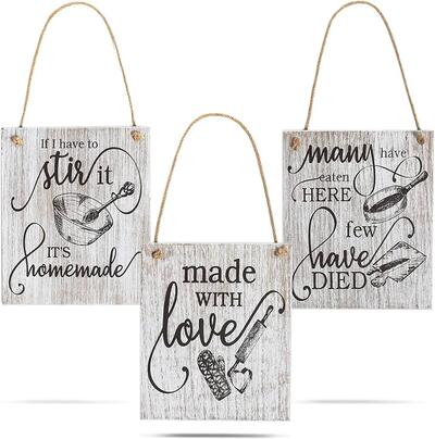 Wooden Kitchen Signs Set