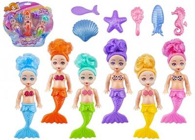  Mermaids Assorted Colours 3pcs 5
