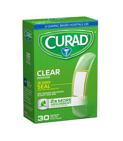 Curad Clear Bandage Transparent Coverage 30 count
