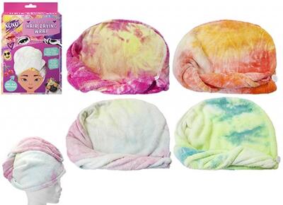 Xoxo Tie Dye Fleece Hair Drying Wrap