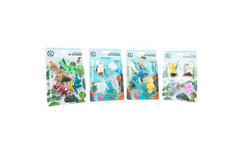 Boys 3D Erasers Assorted 1 count