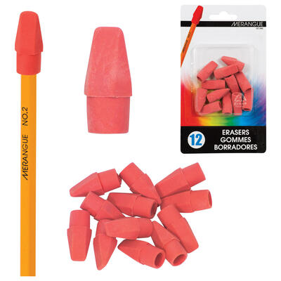 Pencil Cap Erasers 12 Pack