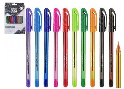 Paper Jam Glossy Multi Colour Ball Pens 10pk
