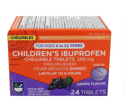 Rite Aid Junior Ibuprofen Chewable Tabs Grape 24ct