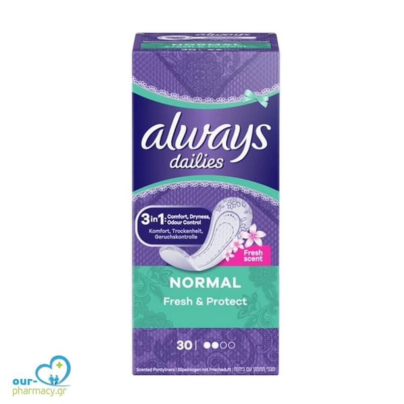 Always Dailies Normal Fresh & Protect 30ct
