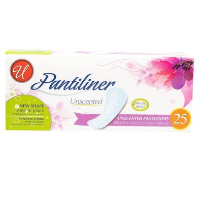 U Unscented Pantyliners 25 count