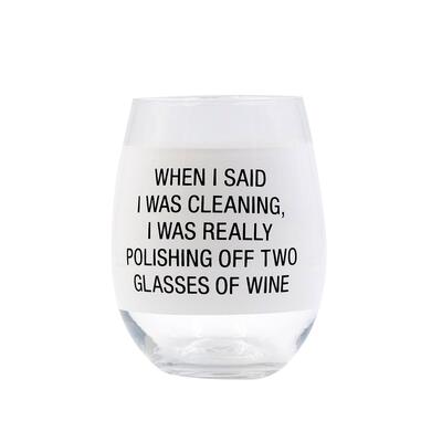 Polishing Off Wine Glass 16oz