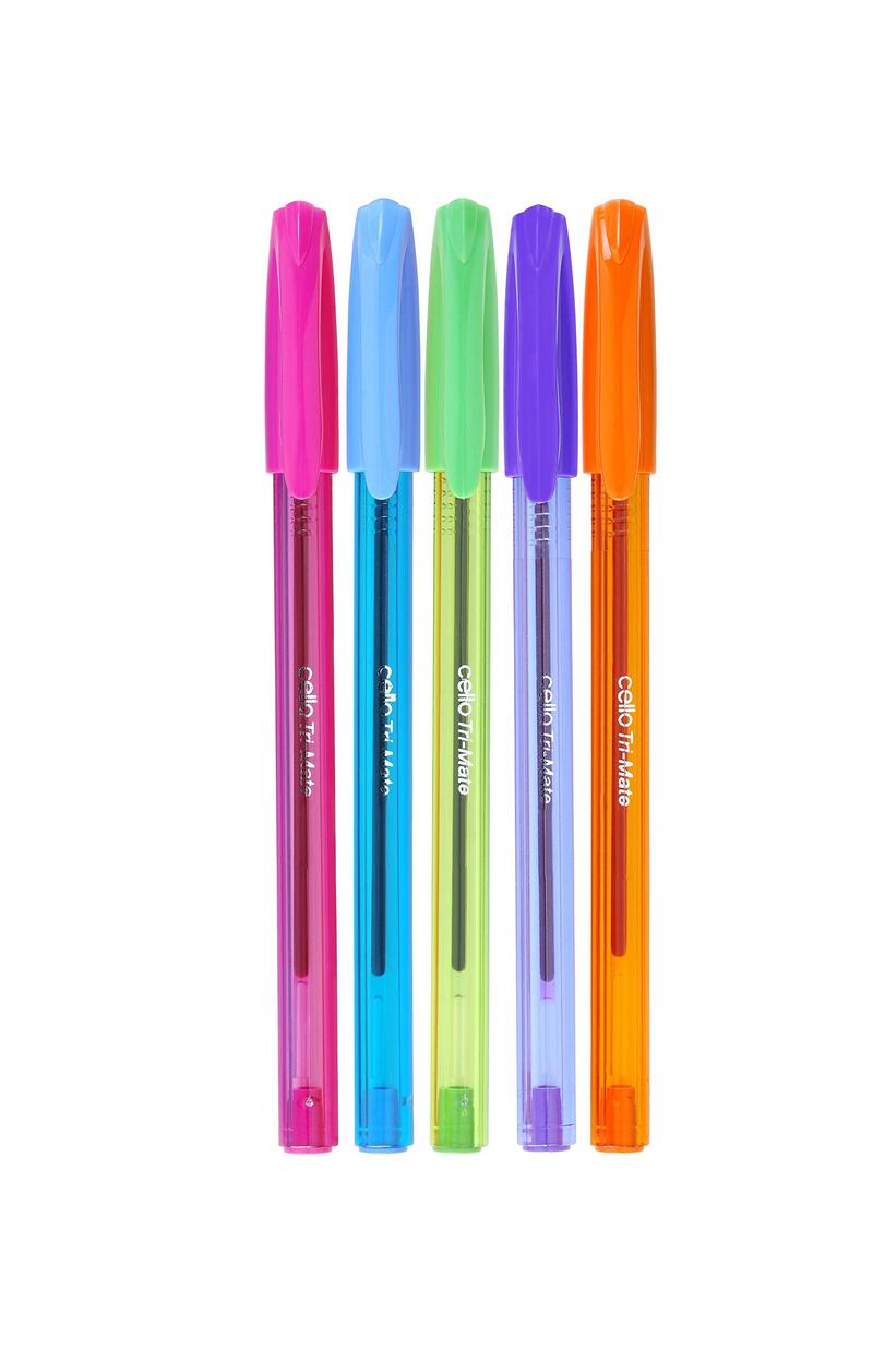 Bic Tri-Mate Fashion Ball Pen Assorted 5 pack
