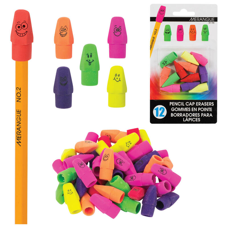 Happy Face Erasers 12ct
