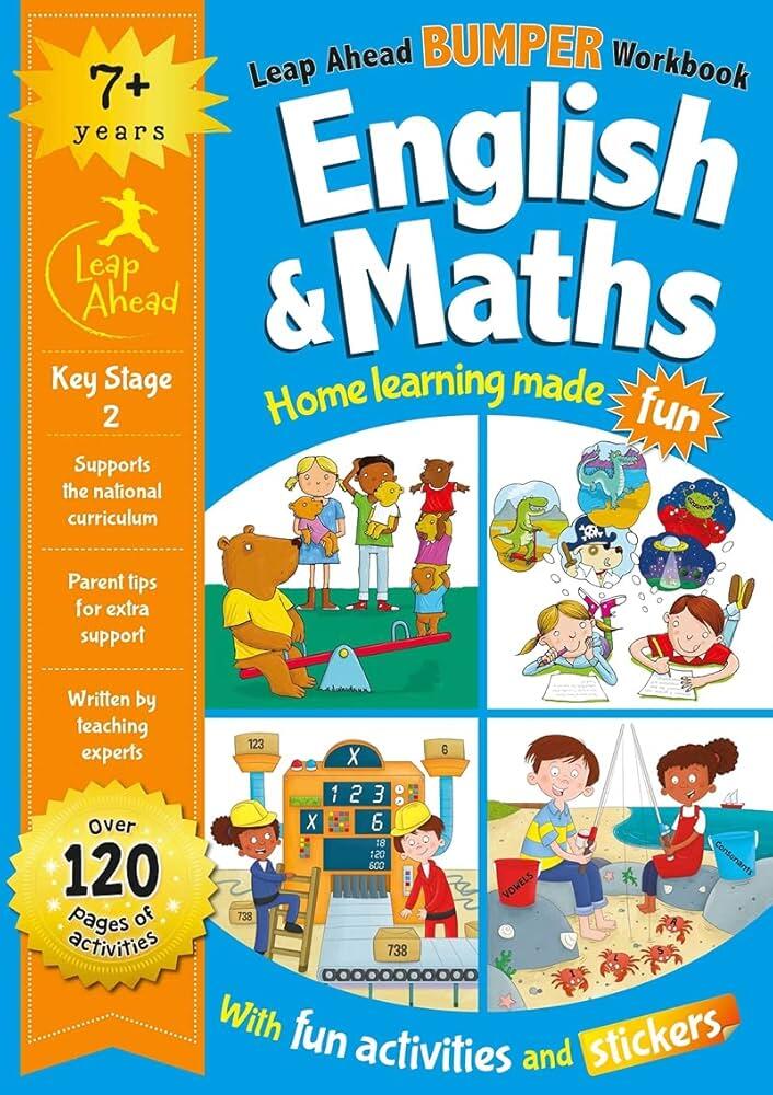 Leap Ahead Bumper Workbook English & Maths 7+