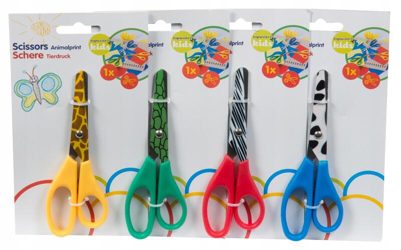 Topwrite Scissor Animal Print Assorted 13cm