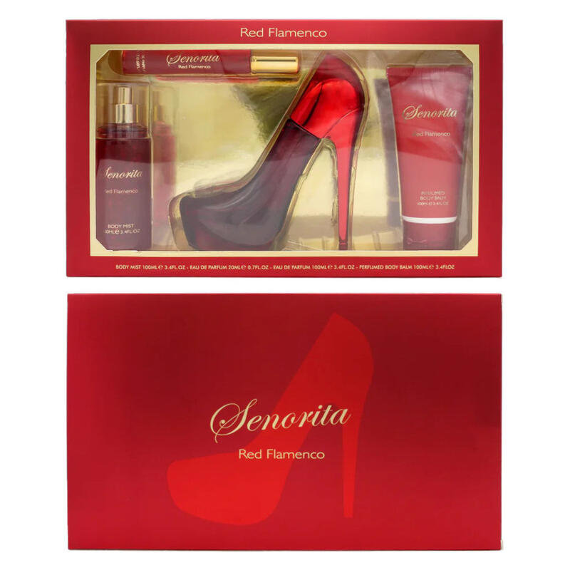 Senorita Red Flamenco Pour Femme Gift Set 4PCS