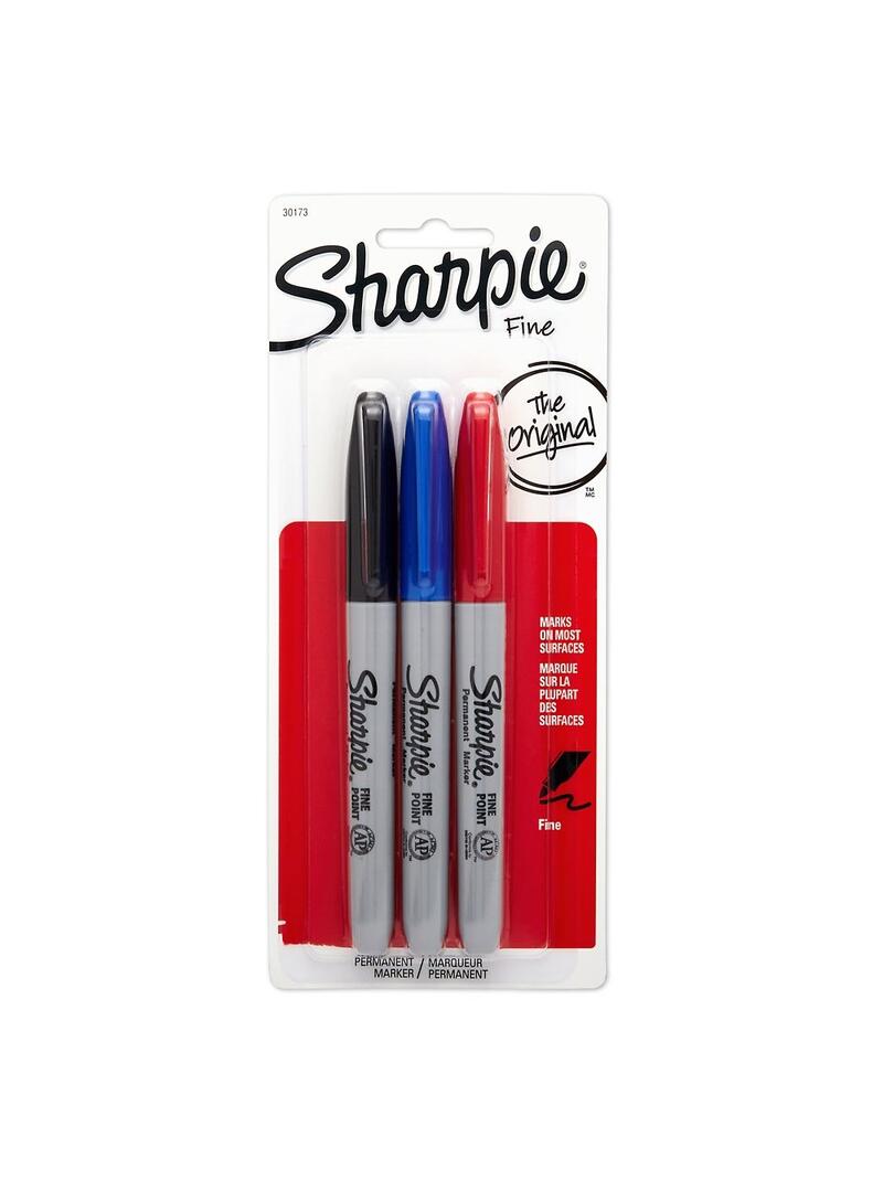 Sharpie Fine Point Permanent Assorted 3 count
