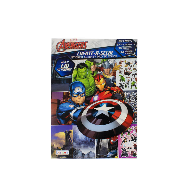 Marvel Avengers Create A Scene Sticker Activity Pad to Color