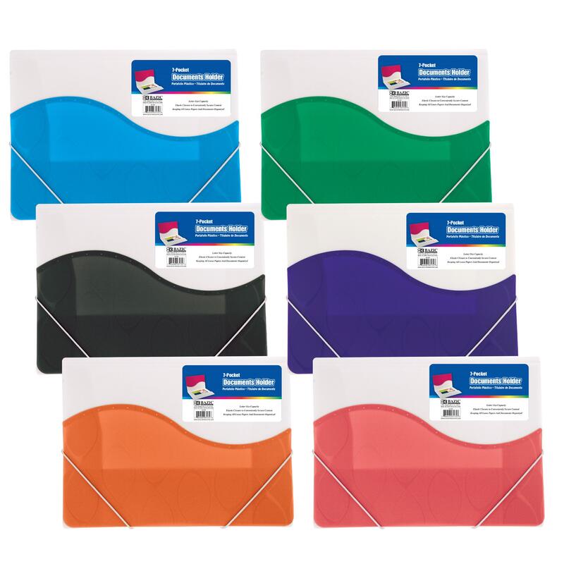 Bazic Letter Size Document Holder With Elastic Band