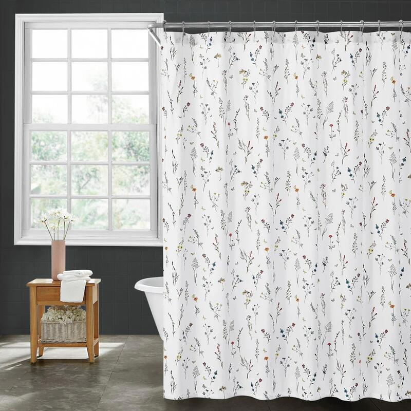 White Sophie Shower Curtain Fabric 72x72