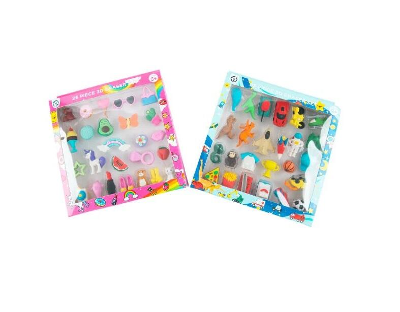 3D Eraser Box Assorted 25 pieces