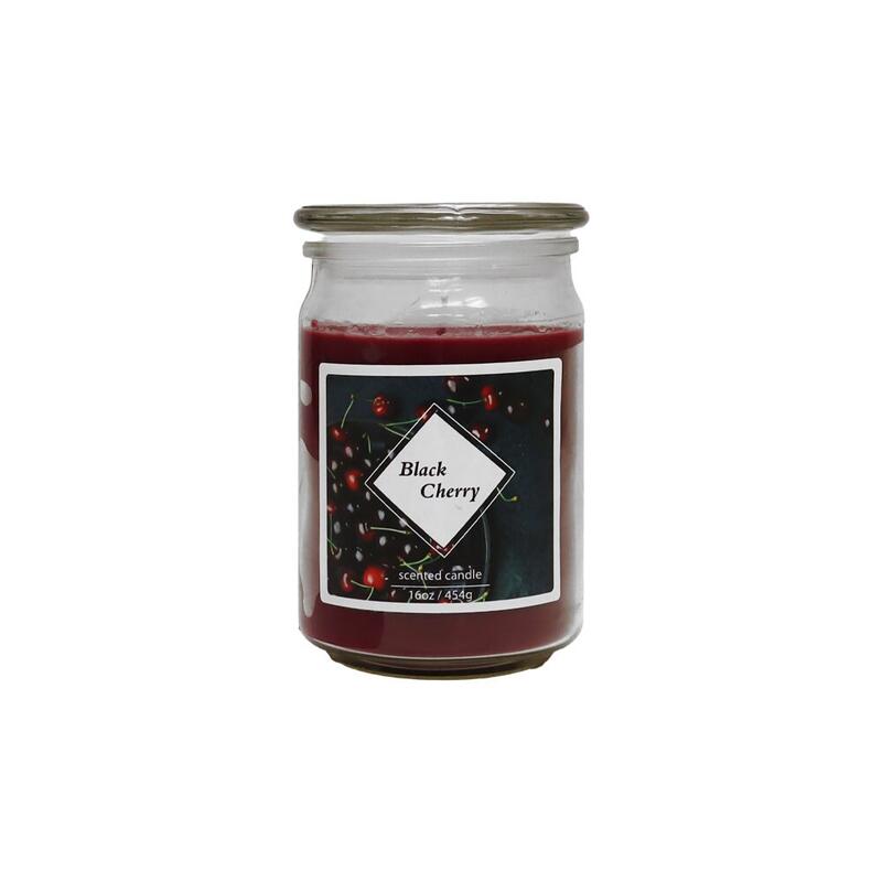 Black Cherry Scented Jar Candle 16oz