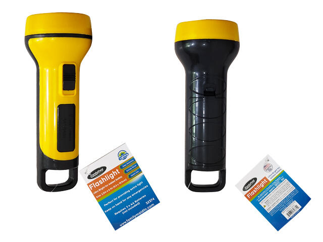 Yellow & Black Flash Light 7.75cmx15.5cm