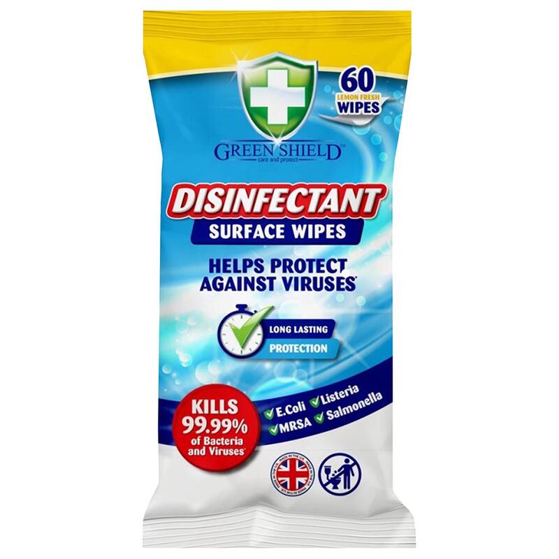 Greenshield Disinfectant Surface Wipes Lemon 60s