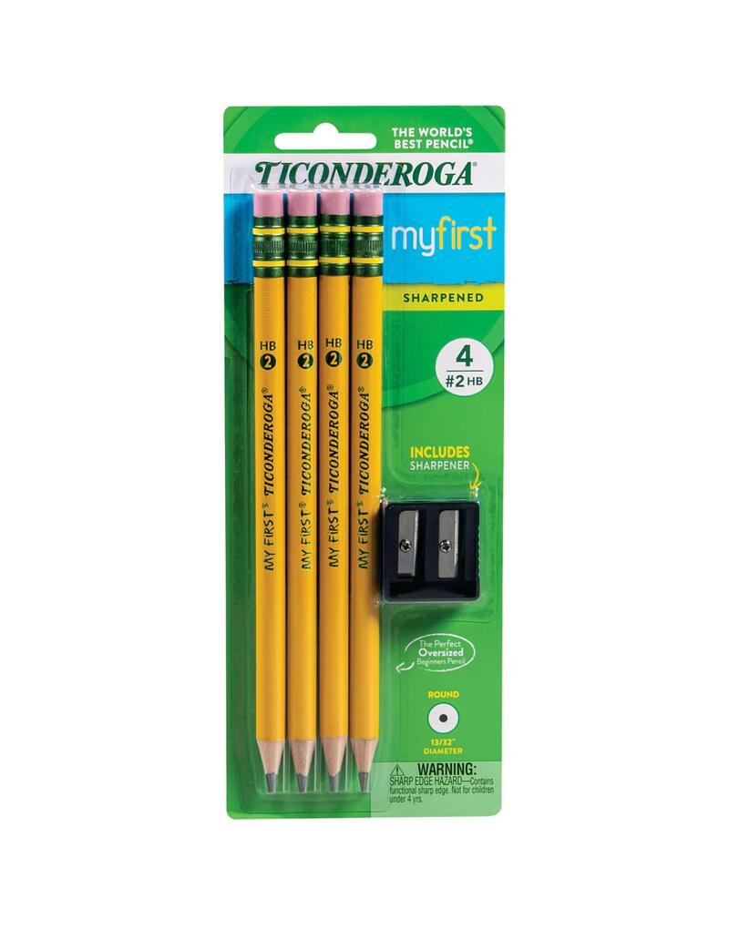 Ticonderoga My First Beginner Pencils With Sharpener 5 count