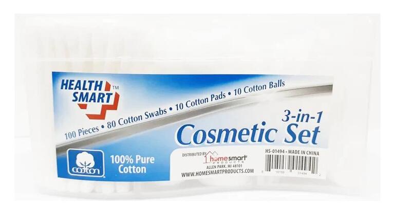 Health Smart 3-In-1 Cosmetic Set 100pcs