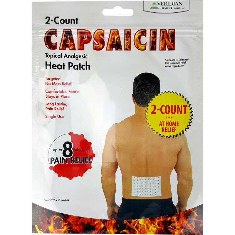 Veridian Capsaicin Topical Analgesic Heat Patch 2ct
