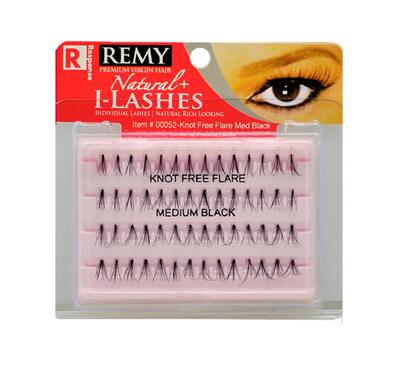 Remy Knot Free Individual Natural+ I-Lashes Medium Black 1 count