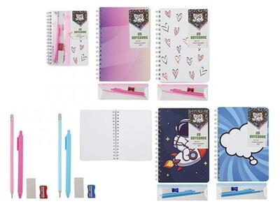 Paper Jam A5 Note Book And 5pc Stationery Set Assorted